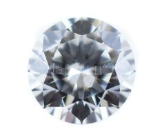 Briliáns csiszolású moissanite, 0,42ct