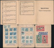 1947 Szovjet-magyar tagsági igazolvány + 1949 MNDSZ tagsági könyv, tagsági bélyegekkel