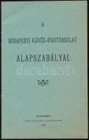 1900 A Budapesti Kávés-Ipartársulat alapszabályai. Bp., 1900, nyom. Buschmann. 16p. Kiadói papírkötés, egy lapon ceruzás jelölésekkel.