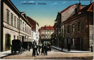 1916 Székesfehérvár, Sas utca, Szálloda a Fekete Sashoz, kávéház, Stern Miksa üzlete (EK)