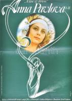 1984 Kakasy Éva (1950- ): Anna Pavlova I-II., szovjet-angol film plakátja, rendezte: Emil Lotjanu, hajtott, 59,5x42 cm