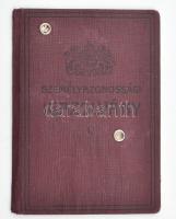 1942 Budapest Székesfőváros Elektromos Művei fényképes személyazonossági igazolvány, 3 db bélyeggel ...