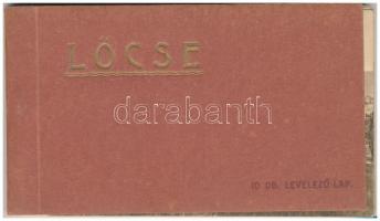 Lőcse, Levoca; képeslap füzet 6 db képeslappal: Erzsébet tér, Csáky ház, Városháza tanácsterem belső...