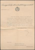 1937 Bp., Hóman Bálint (1885-1951) miniszter autográf aláírása megbízáson, fejléces papíron