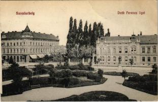 1911 Szombathely, Deák Ferenc liget, Széll Kálmán kávéház. Granitz Vilmos kiadása (fa)