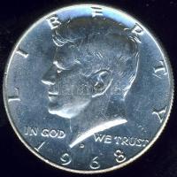 USA 1968D 1/2$ Ag "Kennedy" T:2