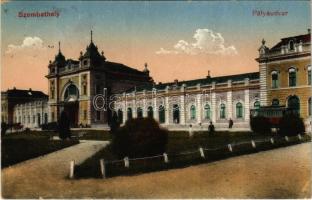 1916 Szombathely, Pályaudvar, vasútállomás, villamos (EK)