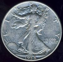 USA 1938. 1/2$ Ag "Walking" T:3 kis ph