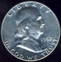 USA 1952. 1/2$ Ag "Franklin" T:2/3
