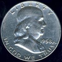 USA 1958. 1/2$ Ag "Franklin" T:2/3