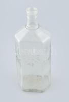 Postakocsit, koronát, sast ábrázoló dombornyomott italos flaska d: 26 cm