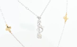 Swarovski Fabergé stílusú tojás medál, láncon, jelzett, h: 80 cm. Dobozában