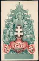 1942 Honvédkarácsony emléklap 16 cm