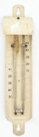 Retró higanyos meteorológiai hőmérő (Six.féle min. és max. hőmérő. Kopásokkal. 31 cm