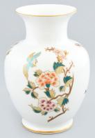 Hollóházi madaras váza, kopásokkal, jelzett, m: 17 cm