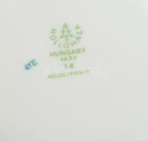 Hollóházi madaras váza, kopásokkal, jelzett, m: 17 cm