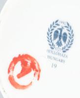 Hollóházi cukortartó, jelzett, rózsán minimális lepattanás, m: 11 cm