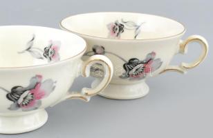 KPM berlini Királyi Porcelángyár mokkás készlet, 6 személyes, jelzett, kopásokkal