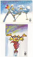 1984. évi téli olimpiai játékok - 12 modern reklám képeslap / 1984 XIV. Olympic Winter Games in Sara...