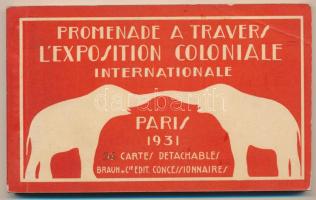 1931 Paris, Promenade a Travers lExposition Coloniale Internationale - postcard booklet with 24 postcards