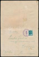 1940 Trianoni születésű Nagy-Románia gyászjelentése, irredenta kovásznai gúny nyomtatvány, hajtva, p...