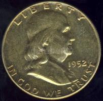 USA 1952. 1/2$ Ag "Franklin" aranyozva T:2