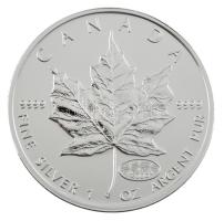 Kanada 2000. 5$ Ag "II. Erzsébet / Juharlevél, Millennium" (31,1g/0.999) T:BU Canada 2000. 5 Dollars Ag "Elizabeth II / Maple Leaf, Millennium" (31,1g/0.999) C:BU Krause KM#363