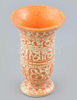 Iparművészeti Gorka váza, kerámia, jelzés nélkül, hibátlan, m: 18,5cm