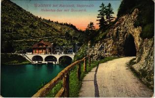 1918 Walstern bei Mariazell (Steiermark), Hubertus-See mit Stauwerk / dam (EB)
