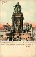 1907 Wien, Vienna, Bécs; Kaiserin Maria Theresia-Monument von k.k. Prof. K. Ritter von Zumbusch / statue, monument (EK)