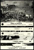 cca 1988 előtt, külföldön készült filmek egy-egy jelenete, 11 db produkciós filmfotó, ezüst zselatin...