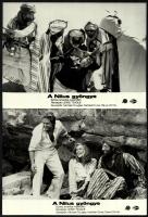 cca 1985 ,,A Nílus gyöngye" című amerikai film jelenetei és szereplői, 8 db produkciós filmfotó...