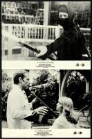 cca 1981 ,,A nindzsa színre lép című amerikai film jelenetei és szereplői, 6 db produkciós filmfotó, ezüst zselatinos fotópapíron, a használatból eredő (esetleges) kisebb hibákkal, 18x24 cm