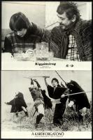 cca 1988 előtt, külföldön készült filmek egy-egy jelenete, 13 db produkciós filmfotó, ezüst zselatin...