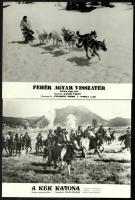 cca 1986 előtt, külföldön készült WESTERN filmek egy-egy jelenete, 11 db produkciós filmfotó, ezüst ...