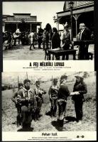 cca 1986 előtt, külföldön készült WESTERN filmek egy-egy jelenete, 11 db produkciós filmfotó, ezüst ...