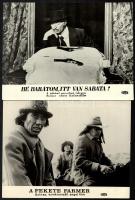 cca 1986 előtt, külföldön készült WESTERN filmek egy-egy jelenete, 11 db produkciós filmfotó, ezüst ...