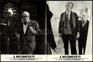 cca 1972 ,,A mesterdetektív" című angol film jelenetei és szereplői (köztük Laurence Oliver), 1...