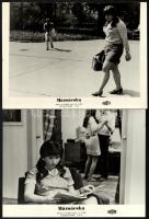 cca 1979 ,,Mázsácska - Itka, a labda, meg a fiúk című csehszlovák film jelenetei és szereplői, 13 db produkciós filmfotó, ezüst zselatinos fotópapíron, a használatból eredő (esetleges) kisebb hibákkal, 18x24 cm