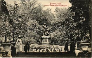 Baden bei Wien, Lanner-Strass-Denkmal im Kurpark / monument (EK)