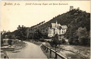 Baden bei Wien, Schloss Erzherzog Eugen und Ruine Rauheneck / castle, castle ruins