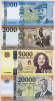 2018. "Soros pénz" 1000Ft + 2000Ft + 5000Ft + 20.000Ft fantázia bankjegy T:I
