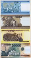 2018. "Soros pénz" 1000Ft + 2000Ft + 5000Ft + 20.000Ft fantázia bankjegy T:I