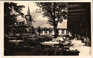 1940 Budapest XIX. Kispest, Papp József a ponty szálkamentesítés feltalálójának Gödör Halásztanya étterme, kerthelyiség. Petőfi tér 6.