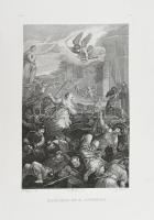 Cca. 1840. G. Dala: Martirio di S. Caterina. Rézmetszet, papír. Ázási nyomokkal. 34x22 cm