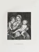 Cca. 1840. G. Fusinati: S. Famiglia. Rézmetszet, papír. Ázási nyomokkal. 30x21 cm