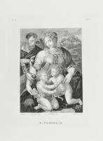 Cca. 1840. Silvani: S. Famiglia. Rézmetszet, papír. Ázási nyomokkal. 27x20 cm