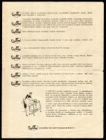 cca 1940 Grillux villamos gyorstűzhely, kétoldalas reklám szórólap, hajtásnyomokkal, kisebb szakadás...