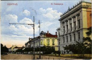1922 Belgrade, Belgrád, Beograd; Le II. Gymnase / II. Gimnazija / grammar school (EB)