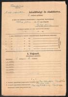 1943 Tiszafüredi Ref. Népiskola készüétségi és riadóterve, légoltalmi iratok a II. világháború idejé...